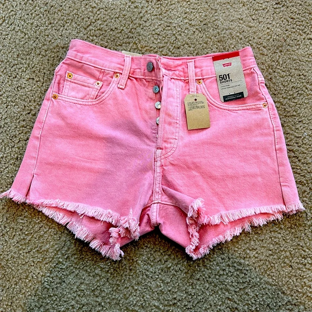 LEVIS 501 High Rise Jean Shorts - Picture 1 of 5